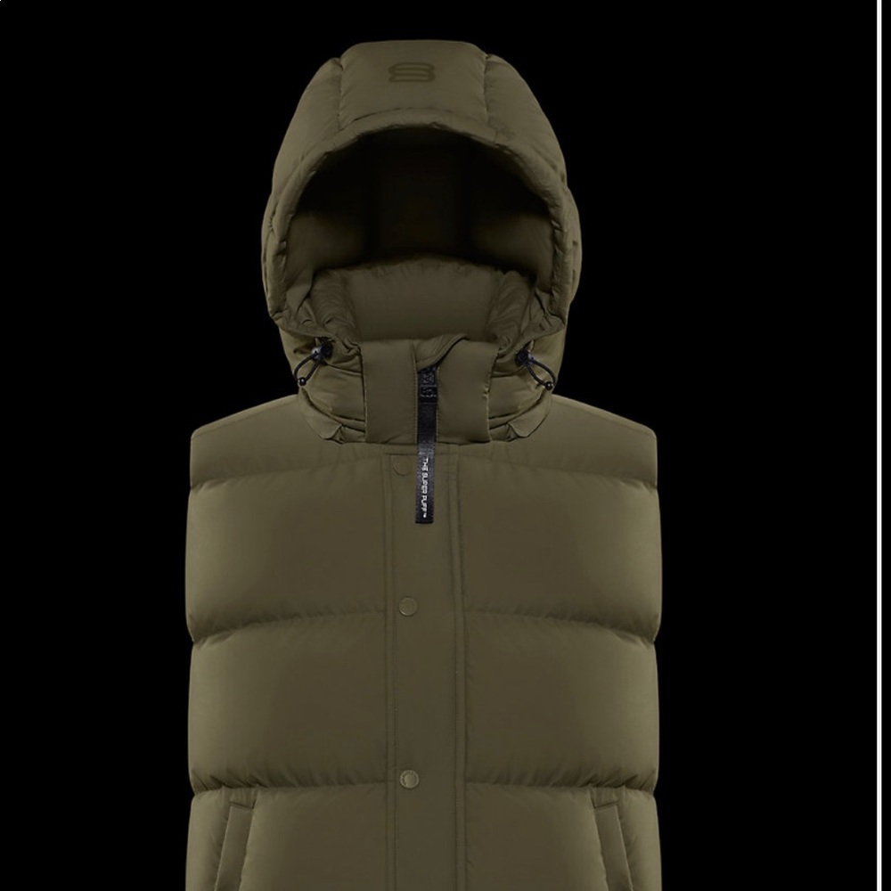 Aritzia super puff dark olive vest